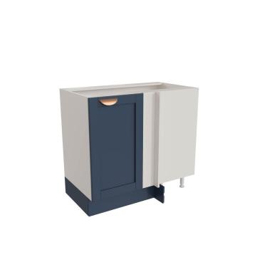 Imagem de Balcão De Canto Reto Sem Tampo 1 Porta Arizona Cabecasa Madeiramadeira Branco-azul