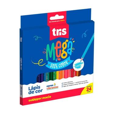 Imagem de Lápis De Cor Tris Mega Soft Color 24 Cores