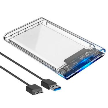Imagem de Case Hd Externo 2.5 E Sata Ssd Usb 3.0 Transparente Exbom