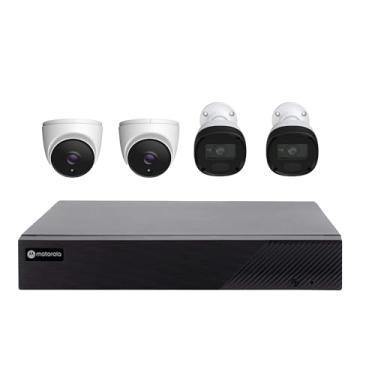 Imagem de Kit DVR 4 Canais 1080p Lite com HD 1TB + 2 Câmeras Dome e 2 Bullet Full HD Infravermelho Visão Noturna Sistema de Monitoramento Segurança CFTV Residencial Comercial