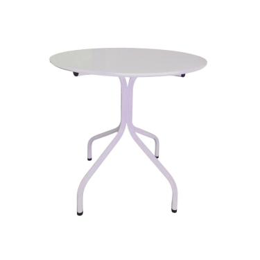 Imagem de Mesa Moema 80x80 Branca Base Branca