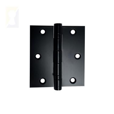 Imagem de Dobradiça Preta C-reto Inox Com Rolamento 3 X 2 ½