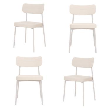 Imagem de Kit Com 2 Cadeiras Para Sala De Jantar Mona Yescasa Palha Corriente-branco