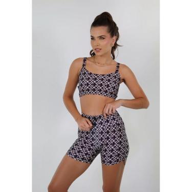 Imagem de Conjunto Romance Top e Short Estampado Drisheer Cor:;Tamanho:PP-Feminino