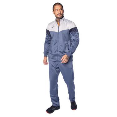 Imagem de Agasalho Masculino Mizuno Root II Azul/Cinza, Azul, Cinza, P