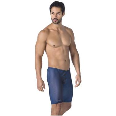 Imagem de Bermuda de natação stripes azul marinho kauna swim, P