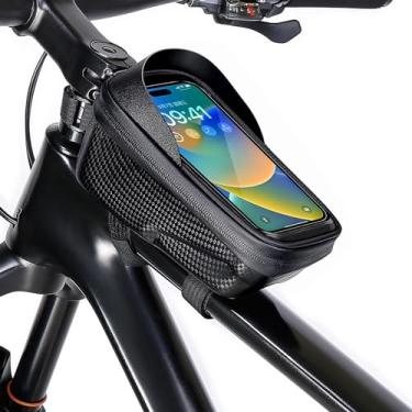 Imagem de LLTTLTMM Suporte Rígido Para Celular À Prova D'Água Bicicleta, Bolsa Câmara De Ar, Acessórios Quadro Dianteiro Montanha, E-Bike 6,9''