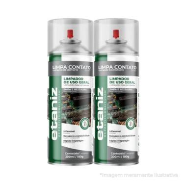 Imagem de Kit 2 Limpa Contato Lubrificante De Componetes 300ml - Etaniz