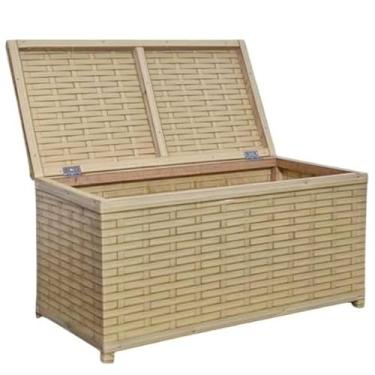 Imagem de Baú Horizontal Organizador de Brinquedos 45L – Caixa Cesto em Fibra Sintética com Fita 60x30x30 cm(banana)