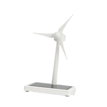 Imagem de IEUDNS Modelo de moinho de vento movido a energia solar faça você mesmo, decoração de mesa para casa, presentes, kits de ciências brancos, kits de ciências, S