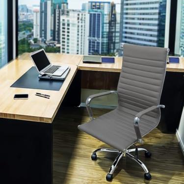 Imagem de Cadeira de escritório design de malha ergonômica cadeira de trabalho rotativa confortável para casa e escritório(Cinza)