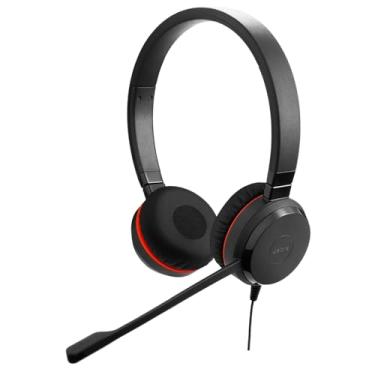 Imagem de Jabra Fone de ouvido com fio duplo Evolve 20 SE com microfone para trabalho, fones de ouvido com fio USB-A e USB-C, certificado Microsoft Teams, conforto intra-auricular, conecta-se a laptops, iPhone