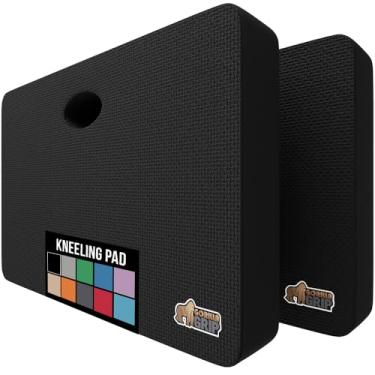 Imagem de Almofada de ajoelhamento Gorilla Grip, amortecimento de espuma macia de suporte para joelho, construção resistente à água para jardinagem, suprimentos de treino, jardim, Black