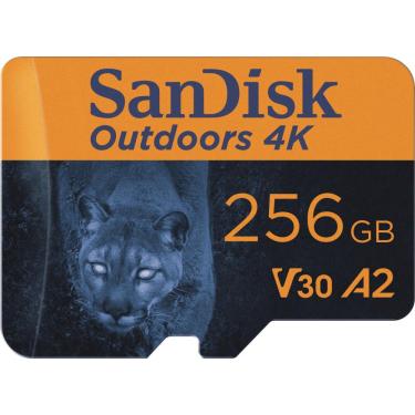 Imagem de SanDisk - Cartão de memória microSDXC UHS-I 4K 256 GB para ambientes externos com adaptador SD-SDSQXAV-256G-GN6VA
