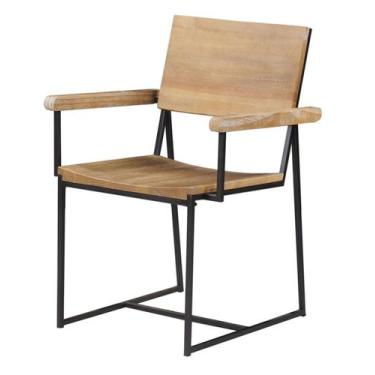 Imagem de Cadeira York Metal Grafite DriftWood 83cm - 53837 - Sun House