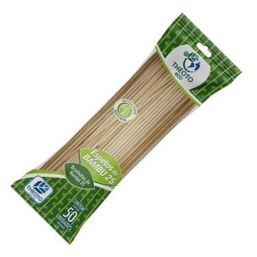 Imagem de Palito Espeto De Churrasco Bambu Com 50 Unidades Theoto