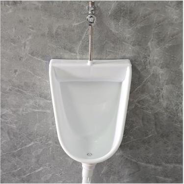 Imagem de Mictório De Plástico Masculino Mictório Ao Ar Livre Mictório Temporário, Desviador De Urina Montado Na Parede Mictório Sem água Com Mangueira, Banheiro Mó, Black, urinal with flush valve