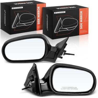 Imagem de A-Premium Par (2) Espelho retrovisor manual do lado do motorista e do passageiro - Compatível com Honda Accord 1990 1991 1992 1993 - Não aquecido, dobrável manual, retrovisor externo preto