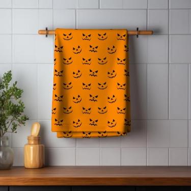 Imagem de Pano de Prato Atoalhado Halloween – 40x60cm – Estampa Divertida de Abóboras e Fantasmas – Secagem Rápida e Alta Absorção (Halloween 02)