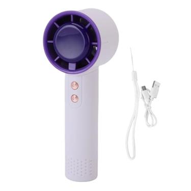 Imagem de Pssopp Ventilador de Resfriamento Pessoal Recarregável, Níveis de eólico Ajustável Operado por Bateria Portátil Ventilador Portátil Com 7 Cores LED LED LIGHT para Camping Viagens