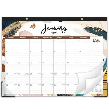 Imagem de Calendário de mesa 2024-2025 - Calendário de mesa grande de 18 meses de março de 2024 a agosto de 2025, 43 x 30 cm, calendário de mesa 2024-2025 com 2 protetores de canto