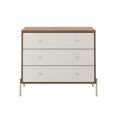 Imagem de Cômoda 3 Gavetas Jasper Off White e Canella 94cm
