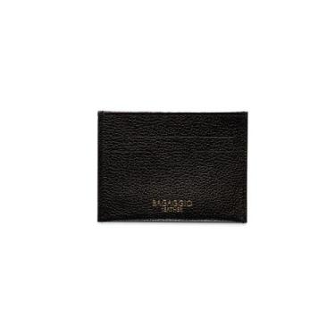 Imagem de Porta Cartão Slim em Couro Pequeno Basic Preto - Bagaggio, P, Preto