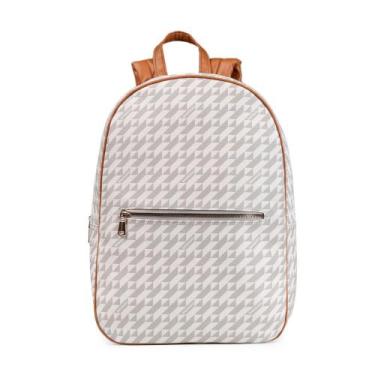 Imagem de Mochila Feminina Média Monograma BG Bege - Bagaggio, M, Bege