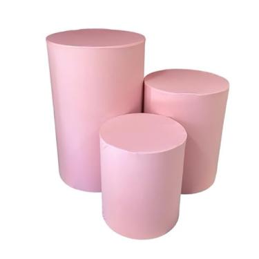 Imagem de Trio de Capa para Cilindro Para Festa Decoração de festa trio capa de cilindro Monte Sua Capa(TRIO ROSA BB)