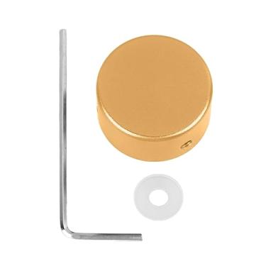 Imagem de Grcfumo Pedal Footswitch Topper, alta tampa da unha do pé de alumínio de alta dureza, tampa de proteção do pedal para pico de guitarra elétrica (Ouro)