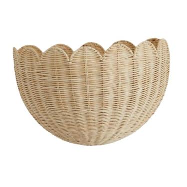 Imagem de Generic Cesta de parede trançada para armazenamento de vegetais, frutas, brinquedos, porta-chaves, lixeira para fazenda, restaurante, banheiro, toalhas,
