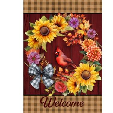 Imagem de Briarwood Lane Bandeira de casa de outono 40x28 para guirlanda de colheita ao ar livre para bandeira de casa de outono