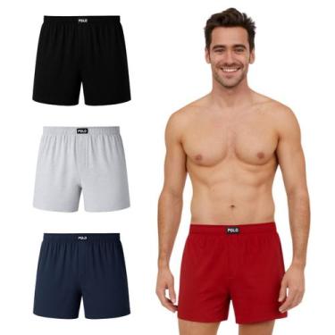 Imagem de Kit 3 Cueca Samba Canção Viscose Premium Fibra de Bambu Pijama para Do