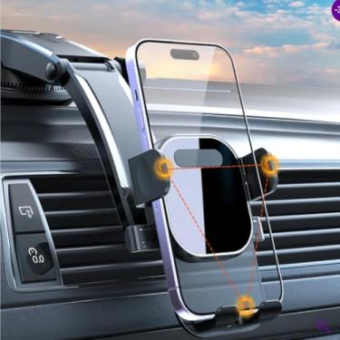 Imagem de Transforme a forma como você usa seu celular no carro! Suporte para Veiculo Celular rotação 360°