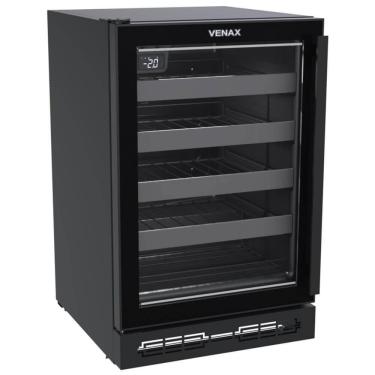 Imagem de Champanheira Venax de Embutir Top Light-In 100 L 24 Garrafas Preto Fosco Porta Invertida 110v 29771