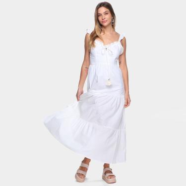 Imagem de Vestido Oh, Boy! Evasê Longo Babado Alça-Feminino