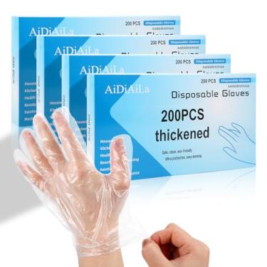 Imagem de AiDiAiLa 800 Luvas Plásticas Descartáveis Para Isolar Manchas Bacterianas Que Podem Entrar Em Contato Direto Com Alimentos…
