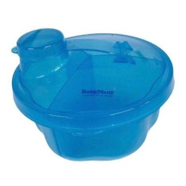 Imagem de Porta Leite Em Pó 3 Refeições 3 Divisórias Baby Nany Barato, Azul