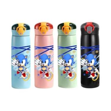 Imagem de Garrafa Infantil De 460ml Em Aço Inoxidável Com Canudo Isolado, Portát