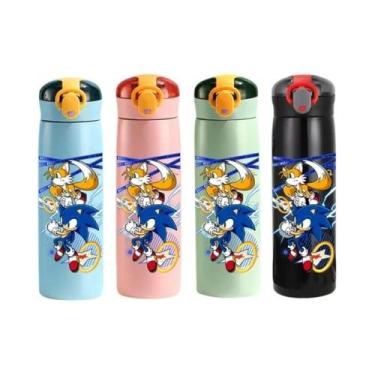 Imagem de Copo Infantil De Aço Inoxidável Isolado Com Canudo De 460ml, Garrafa P