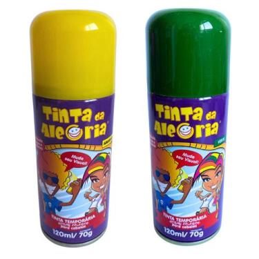 Imagem de Kit 2 Tinta Spray De Cabelo Festa Carnaval Infantil Fantasia - Linha d