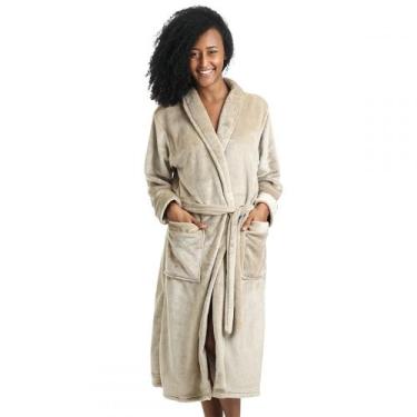 Imagem de Robe Pelúcia Unisex - Bege - M - Puff, Bege, M