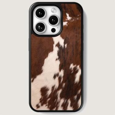 Imagem de Capa de telefone para iPhone 16 Pro Max - bonita, moderna, estética, padrão de designer, proteção rígida - serve para Apple iPhone 16 Pro Max capa para mulheres e homens (vaca, iPhone 16 Pro Max)