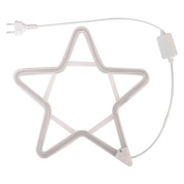 Imagem de Estrela Neon Led Branco Frio Enfeite De Natal Pendente - ZEIN