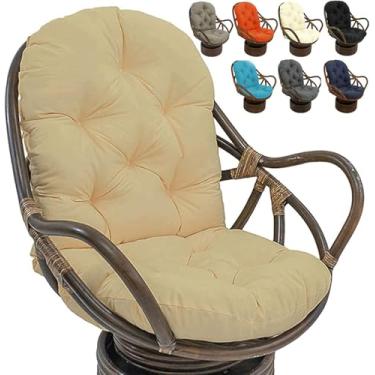 Imagem de Almofada Giratória Para Cadeira De Balanço 120x60cm Lavável & Resistente Aos Raios Uv Almofadas De Substituição Para Cadeira De Balanço Reclinável Em Rattan Assento De Jard, Dark Green, 60x120 cm
