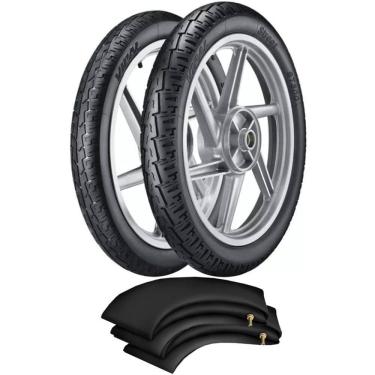 Imagem de Kit Pneu Cbx200 Strada Ybr125 100/90-18 + 275-18 St300 Vipal