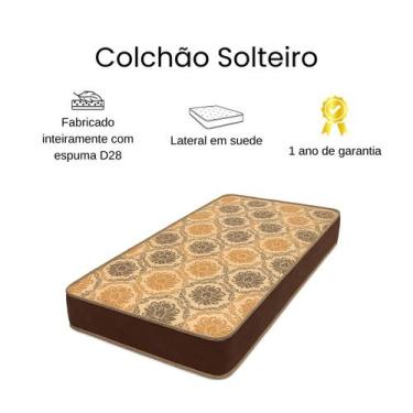 Imagem de Colchao de Solteiro,D28, Macio ,Confortavel, Leve, Resistente ,Estampa