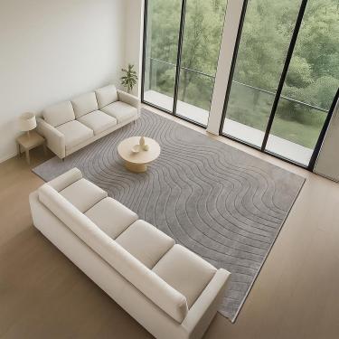 Imagem de Tapete Movimentos Curvas Cromio 300x400cm Tapetes São Carlos