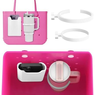 Imagem de Lyforaz Acessórios para porta copo Bogg, suporte de copo e suporte de telefone de silicone, serve para Stanley de 473 a 1,134 g, suporte de bebida compatível com bolsas Bogg e sacola Simply Southern