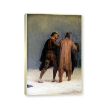 Imagem de Moldura de champanhe. Famosas pinturas a óleo, (sem título 76) de Jean Leon Gerome, reprodução impressa em tela, arte de cenário para decoração de sala de estar. 40 x 60 cm - 15,8 x 23,7 pol